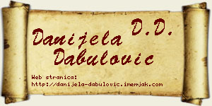 Danijela Dabulović vizit kartica